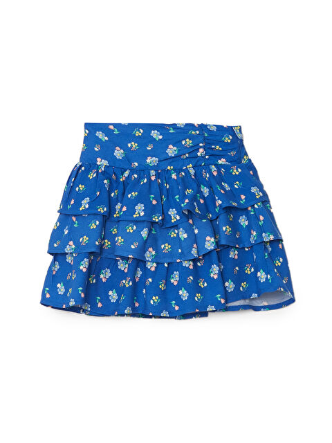 LCW Kids Beli Lastikli Çiçekli Kız Bebek Etek - S4NT45Z1-LQQ