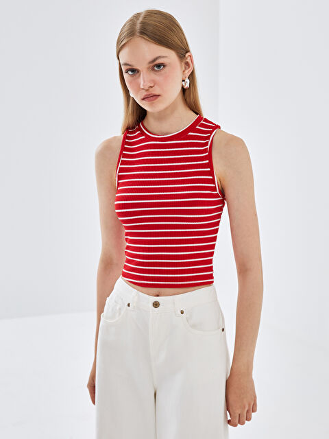 BLAİS Bisiklet Yaka Çizgili Kadın Atlet - S4NU33Z8-SWY