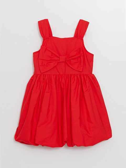 LCW Kids Kare Yaka Askılı Kız Bebek Poplin Elbise - S4NU62Z1-GXV