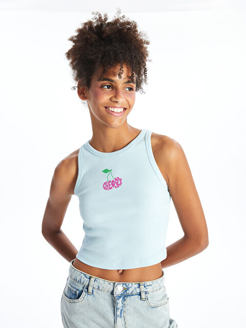 XSIDE Bisiklet Yaka Baskılı Kadın Atlet - S4NY78Z8-SXZ