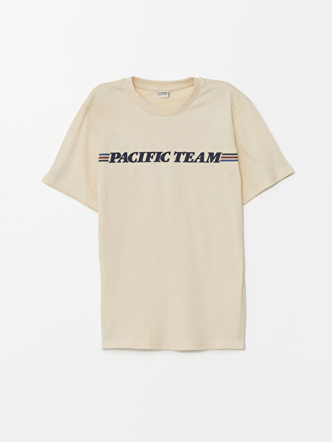 LCW Kids Crew Neck Printed Short Sleeve Boys' T-Shirt - S4O099Z4-FUP