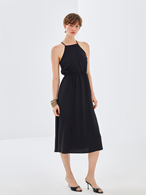 BLAİS Halter Yaka Düz Elbise - S4O109Z8-CVL