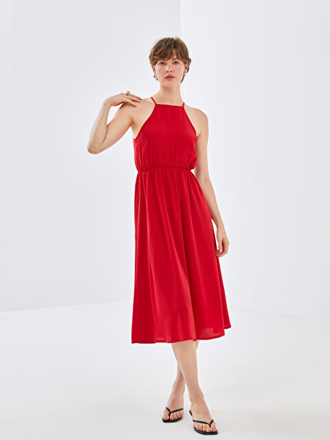 BLAİS Halter Yaka Düz Elbise - S4O109Z8-SWY