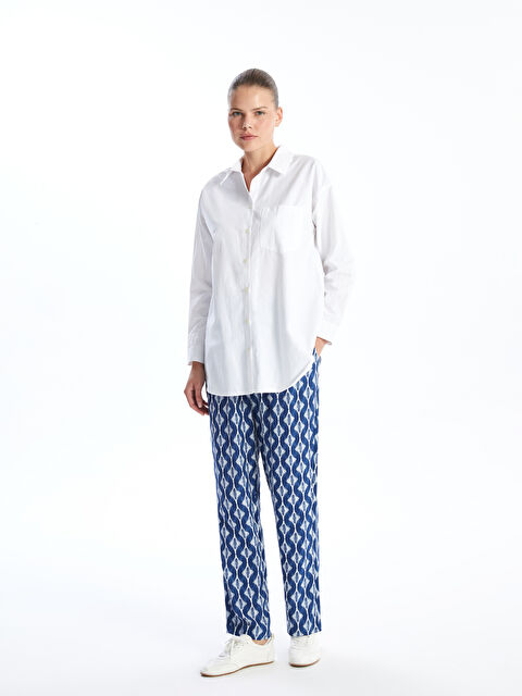 LCWAIKIKI Maternity Beli Lastikli Rahat Kalıp Desenli Hamile Pantolon - S4O251Z8-LQQ