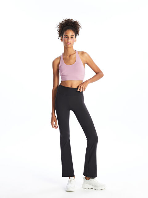 XSIDE ACTIVE Kadın Beli Lastikli Ekstra Dar Fit Düz Tayt - S4O394Z8-CVL