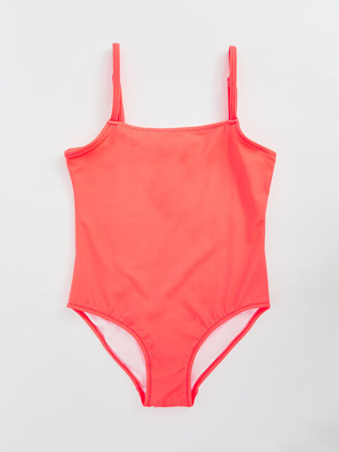 LCW Kids Kare Yaka Kız Çocuk Mayo - S4O405Z4-HXR