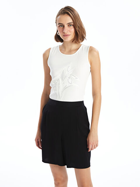 LCWAIKIKI Basic Bisiklet Yaka İşlemeli Kadın Bluz - S4O463Z8-R9J