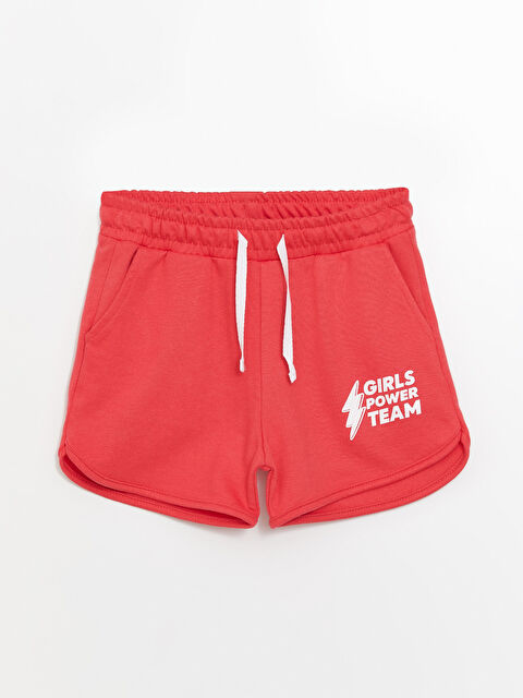 Black&Small Beli Lastikli Baskılı Kız Çocuk Şort - S4O504Z4-FSX