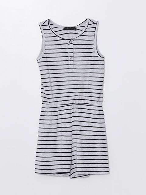 Black&Small Bisiklet Yaka Çizgili Kız Çocuk Tulum - S4O517Z4-J5E