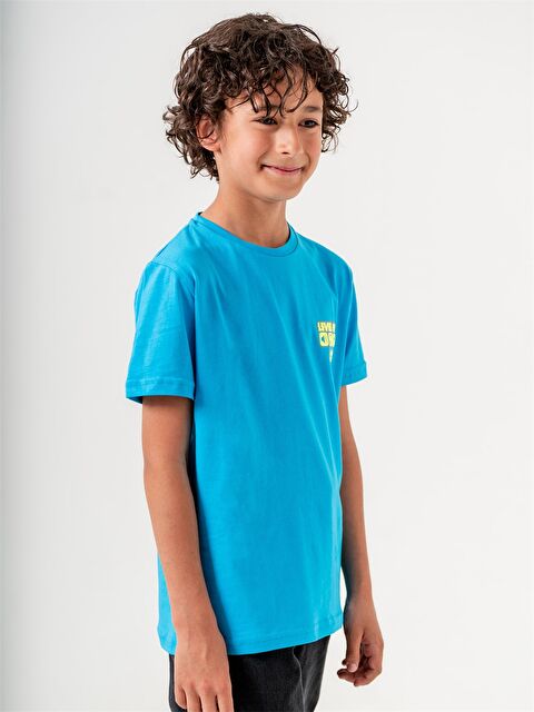 Mışıl Kids Bisiklet Yaka Baskılı Erkek Çocuk Tişört - S4O522Z4-GJY