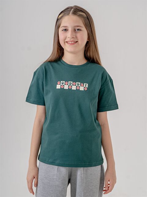 Mışıl Kids Bisiklet Yaka Baskılı Kız Çocuk Tişört - S4O523Z4-GHX