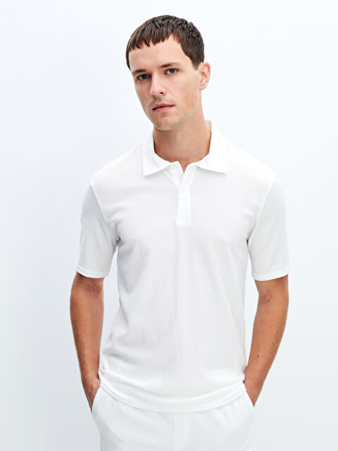 LCW Vision Футболка мужская с коротким рукавом и воротником поло - S4O588Z8-R9J