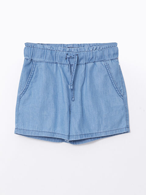 LCW Kids Elasticated Waist Girls' Denim Shorts - S4O596Z4-H45