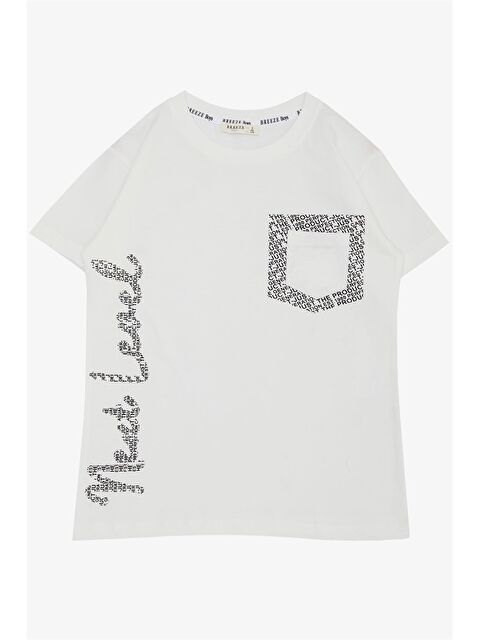 Breeze Bisiklet Yaka Baskılı Erkek Çocuk Tişört - S4O657Z4-FDU