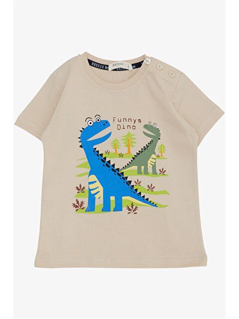 Breeze Bisiklet Yaka Baskılı Erkek Çocuk Tişört - S4O662Z4-FRJ