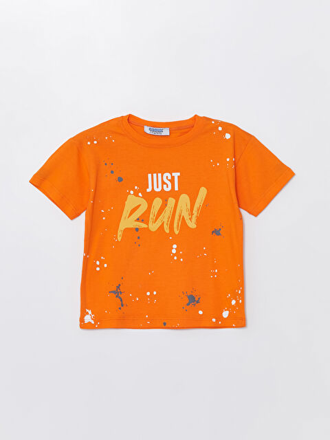 Coppa Bisiklet Yaka Baskılı Erkek Çocuk Tişört ve Şort 2'li Takım - S4O757Z4-GNN