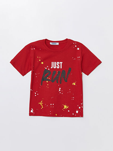 Coppa Bisiklet Yaka Baskılı Unisex Çocuk Tişört ve Şort - S4O758Z4-H0P