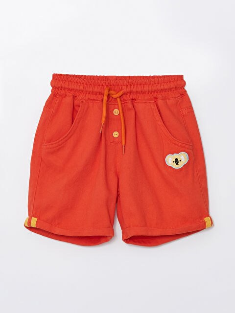 Calimera Kids Beli Lastikli Baskılı Erkek Bebek Şort - S4O822Z1-GPM