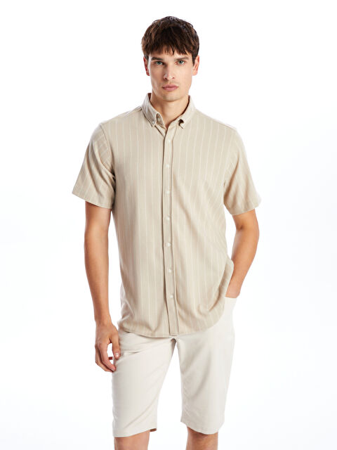 SOUTHBLUE Regular Fit Short Sleeve Striped Men's Shirt - S4O860Z8-LE8