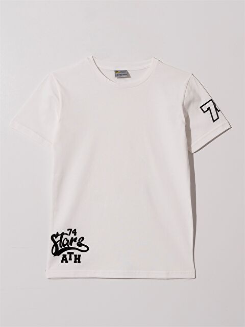 Mışıl Kids Bisiklet Yaka Baskılı Erkek Çocuk Tişört - S4O894Z4-J5E