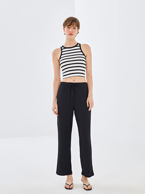 BLAİS Kadın Beli Lastikli Düz Pantolon - S4OB00Z8-CVL