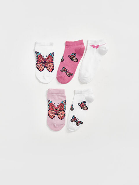 LCW Kids Desenli Kız Çocuk Patik Çorap 5'li