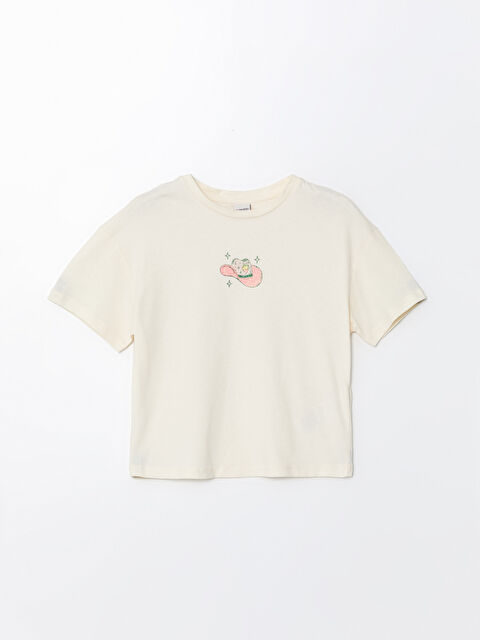 LCW Kids Bisiklet Yaka Kız Çocuk Tişört - S4OB73Z4-R9J