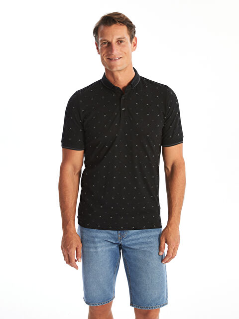 LCWAIKIKI Classic T-shirt pour Hommes à Col Polo Manches Courtes à Motifs en Piqué - S4OD05Z8-CVL