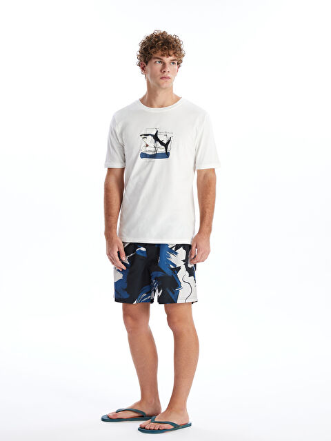 XSIDE Kısa Boy Desenli Erkek Deniz Şortu - S4OD07Z8-LSJ
