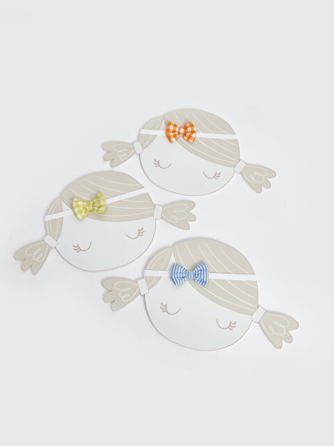 LCW baby Baskılı Fiyonk Detaylı Kız Çocuk Saç Bandı 3'lü - S4OF77Z1-LND