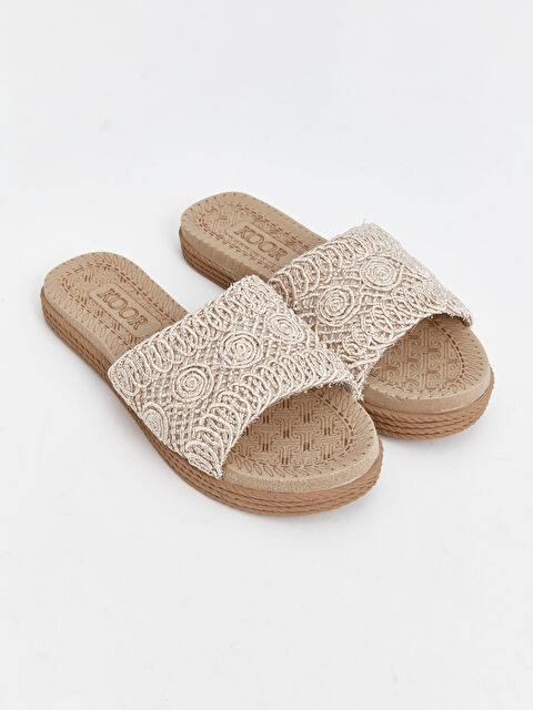 KOOR Örgü Detaylı Kadın Terlik - S4OI14Z8-FM2