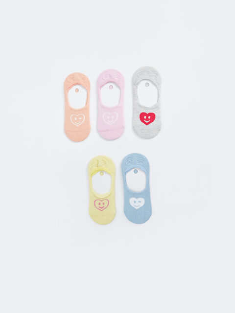LCW Kids Desenli Kız Çocuk Babet Çorap 5'li - S4OK38Z4-G8X
