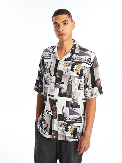 XSIDE Regular Fit Kısa Kollu Erkek Gömlek - S4OL86Z8-F9C