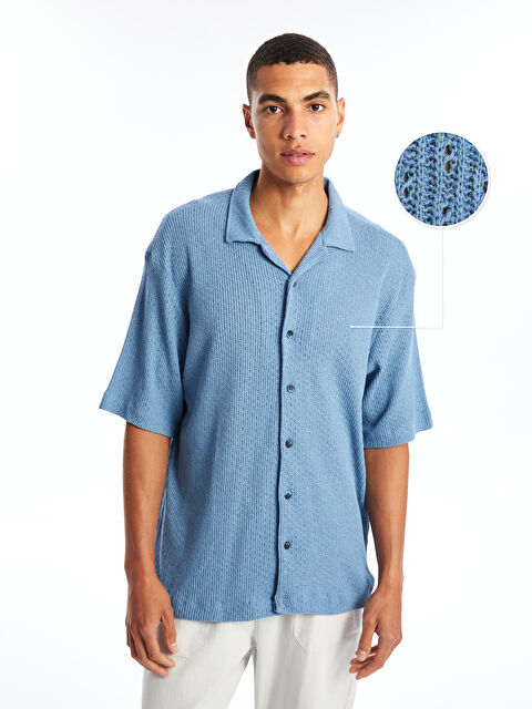 XSIDE Regular Fit Short Sleeve Men's Shirt - S4OL90Z8-Y1B