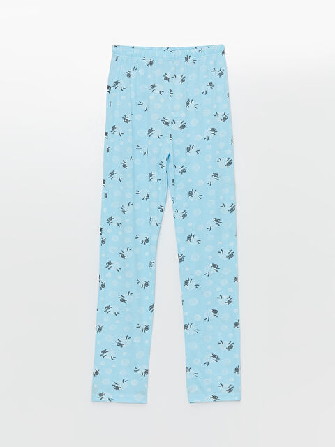 Path-y Beli Lastikli Baskılı Kadın Pijama Alt - S4OM11Z8-GJY