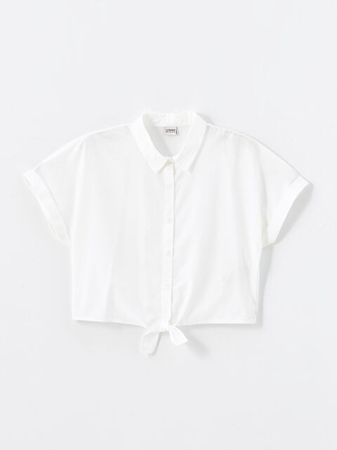 LCW Kids Basic Short Sleeve Girls' Crop Shirt - S4ON16Z4-FFB