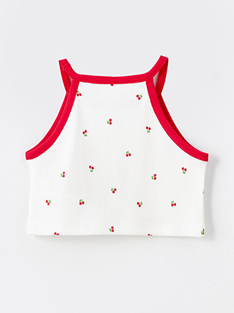 LCW Kids Bisiklet Yaka Baskılı Kız Bebek Atlet - S4ON34Z1-LRA