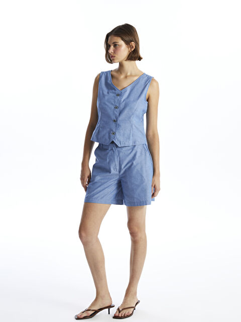 Natuvera Kadın Loose Fit Düz Şort - S4ON48Z8-YWH