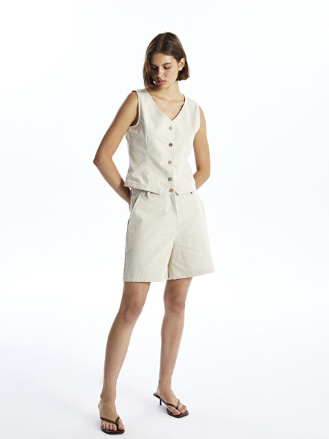 Natuvera Kadın Loose Fit Düz Şort - S4ON83Z8-QVC