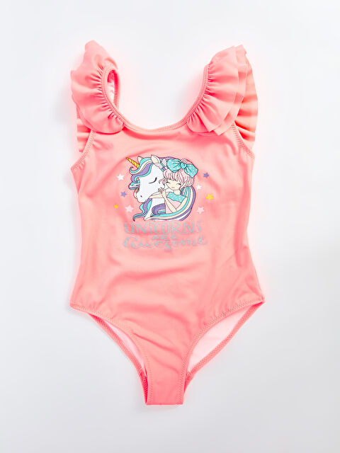 LCW Kids Fırfırlı Kız Çocuk Mayo - S4ON93Z4-RSB