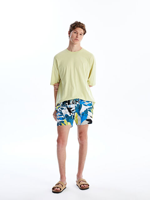 XSIDE Kısa Boy Desenli Erkek Deniz Şortu - S4OO74Z8-LRR