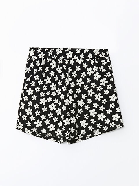 LCW Kids Beli Lastikli Batik Desenli Kız Çocuk Şort - S4OP63Z4-SW5
