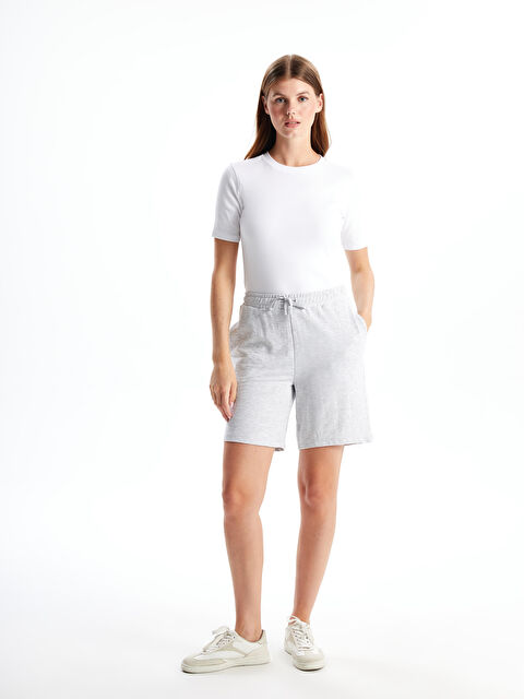 LCWAIKIKI Basic Beli Lastikli Kadın Şort - S4OP77Z8-CX7