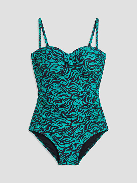 LCW DREAM Kalp Yaka Desenli Askılı Kadın Mayo