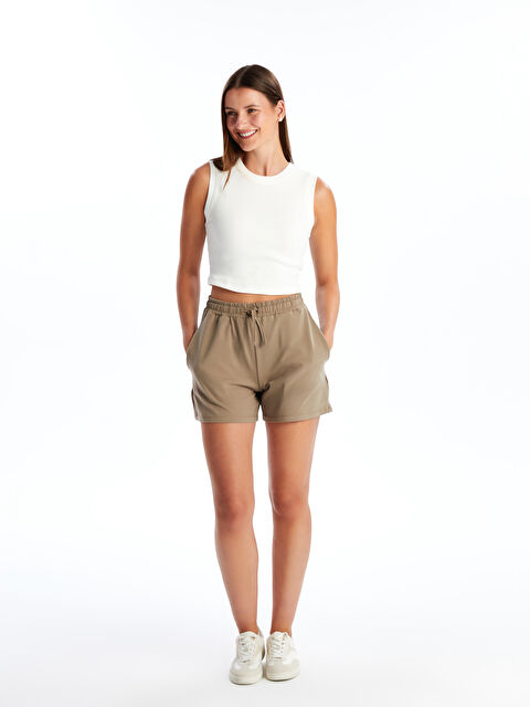 Natuvera Beli Lastikli Kadın Şort - S4OQ72Z8-DFV