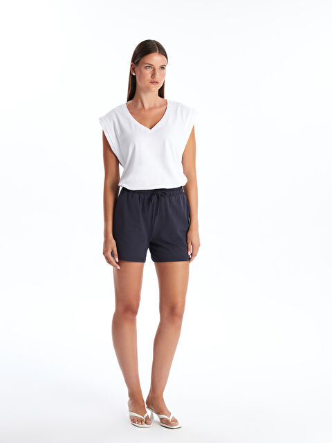 Natuvera Beli Lastikli Kadın Şort