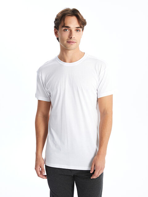 LC WAIKIKI Bisiklet Yaka Kısa Kollu Erkek Pijama Üst - S4OQ81Z8-VC4