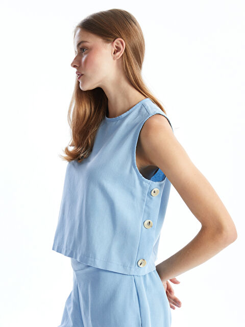 Natuvera Bisiklet Yaka Kadın Crop - S4OR52Z8-Z0P