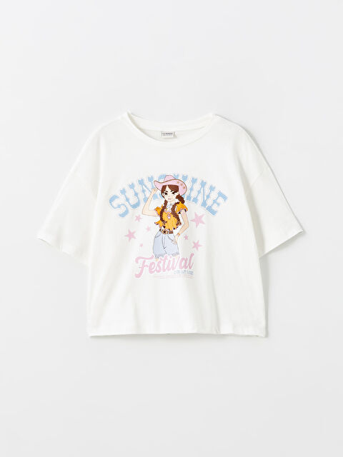 LCW Kids Bisiklet Yaka Kız Çocuk Tişört - S4OS23Z4-R9J