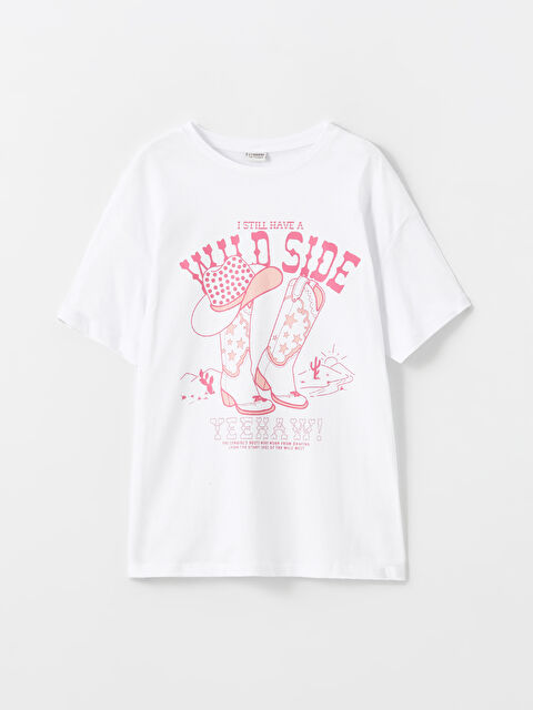 LCW Kids Bisiklet Yaka Kız Çocuk Tişört - S4OS24Z4-FFB